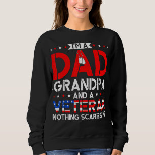 Mens I bin Vater Opa und Veteran Gr Sweatshirt