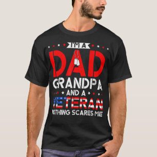 Mens I bin Vater Opa und Veteran Gr T-Shirt