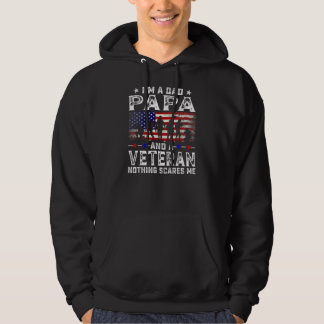 Mens I bin Vater Papa und Veteran für Vater Hoodie