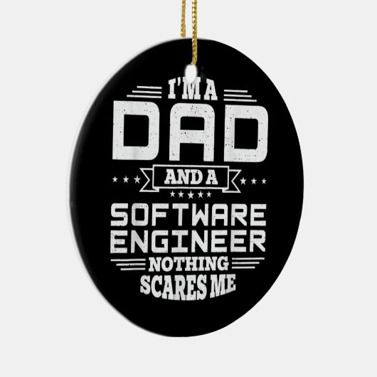 Mens I bin Vater und Software Engineer Nothing Keramik Ornament (Rechts)