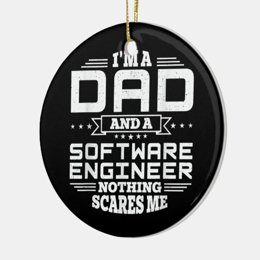 Mens I bin Vater und Software Engineer Nothing Keramik Ornament (Links)