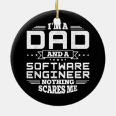 Mens I bin Vater und Software Engineer Nothing Keramik Ornament (Hinten)