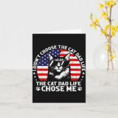 Mens I Didn't Choose The Cat Dad Life Chose Me  Karte (Gelbe Blume)