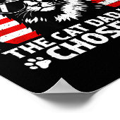 Mens I Didn't Choose The Cat Dad Life Chose Me  Poster (Ecke)
