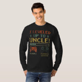 Mens I Leveled up to Uncle Gaming Controller Fathe T-Shirt (Vorne ganz)