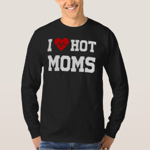 Mens I Liebe Hot Mamas ich Herz Hot Mamas Sommer T-Shirt