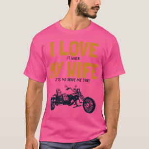 Mens I Liebe Meine Ehefrau Trike Motorrad Motorrad T-Shirt