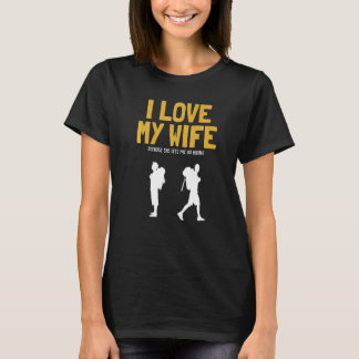 Mens I Liebe meine Ehefrau Wanderung Outdoor Wande T-Shirt