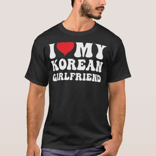 Mens I Liebe Meine koreanische Freundin höre ich m T-Shirt (Vorderseite)