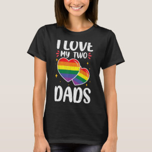 Mens I Liebe Meine zwei Vater Lgbtq Gay Pride Mona T-Shirt