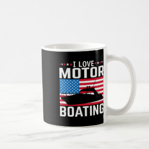 Mens I Liebe Motorbootmotor Motorbootfahren T-Shir Kaffeetasse