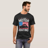Mens I Liebe Motorbootmotor Motorbootfahren T-Shir T-Shirt (Vorne ganz)