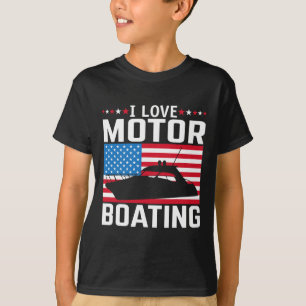 Mens I Liebe Motorbootmotor Motorbootfahren T-Shir T-Shirt