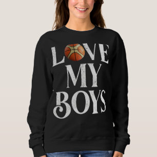 Mens I Liebe My Boys Netball Netball Vater Vater Sweatshirt