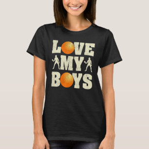 Mens I Liebe My Boys Tischtennis Vater Vatertag T-Shirt