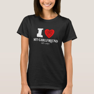 Mens I Liebe my Girlfriend she is magic with heart T-Shirt
