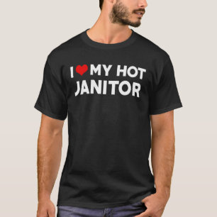 Mens I Liebe My Hot Husband Janitor Verlobte T-Shirt