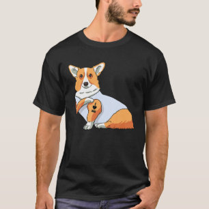 Mens I Liebe Vater Tattoo Funny Corgi Dog Vater's T-Shirt
