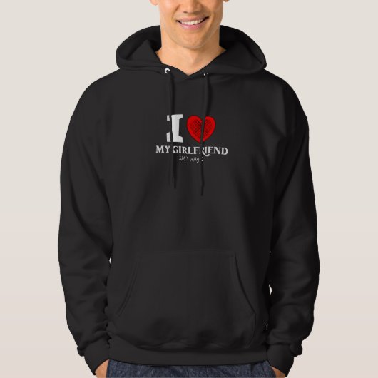 Mens I love my Girlfriend she's magic with heart Hoodie (Vorderseite)