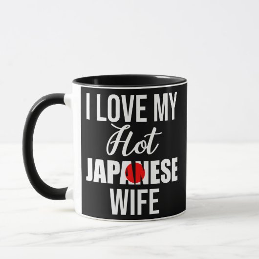 Mens I Love My Hot Japanese Wife Valentines Day Tasse (Links)
