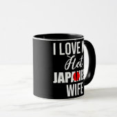 Mens I Love My Hot Japanese Wife Valentines Day Tasse (VorderseiteRechts)