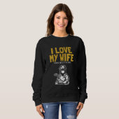Mens I love my Wife Welder Inspector Tig Tack Mig  Sweatshirt (Vorne ganz)