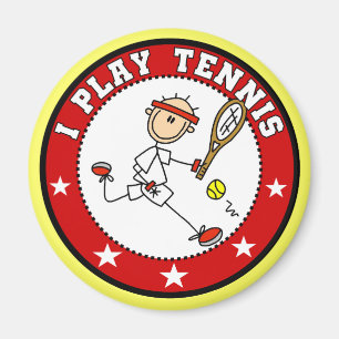 Mens I play Tennis Tshirts und Geschenke Magnet