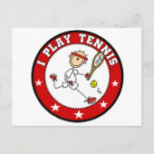Mens I play Tennis Tshirts und Geschenke Postkarte (Vorderseite)