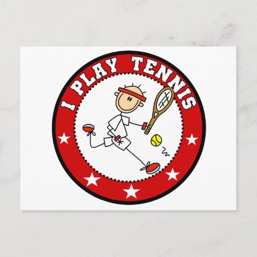 Mens I play Tennis Tshirts und Geschenke Postkarte (Vorderseite)