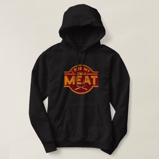 Mens I Rub My Own Meat Funny GRILLEN Grilling T-Sh Hoodie (Design vorne)