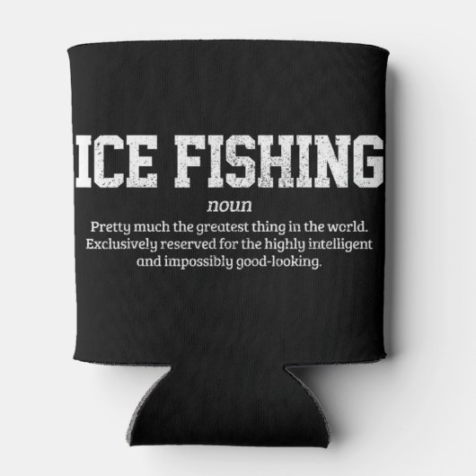 Mens Ice Fishing Definition Funny Ice Fisherman Gi Dosenkühler (Rückseite)