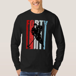 Mens Ice Hockey 40. Geburtstag Spieler Motivierend T-Shirt