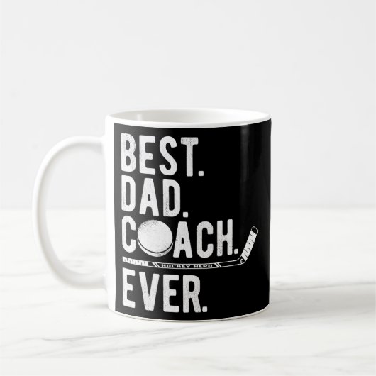 Mens Ice Hockey Bester Vater Coach je Daddy Kaffeetasse (Links)