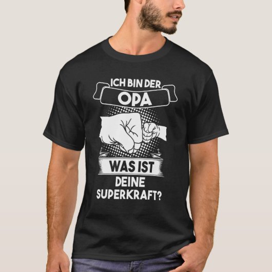 Mens Ich bin der Opa Opa Großvater T-Shirt (Vorderseite)
