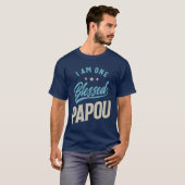 Mens Ich bin ein gesegneter Papou | Vater und Opa T-Shirt (Vorne ganz)