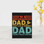 Mens ich bin ein Snowboarder Vater wie ein regelmä Karte (Gelbe Blume)
