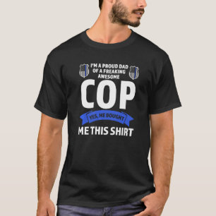 Mens ich bin ein stolzer Vater von Polizist Polizi T-Shirt