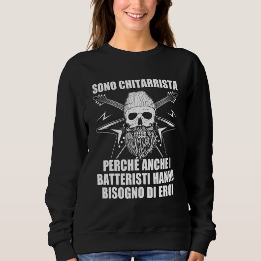 Mens Ich bin Gitarrist Rock Gitarre Grafik Musik S Sweatshirt (Vorderseite)