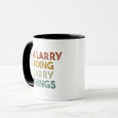 Mens, ich bin Larry, tue große Dinge Funny Vorname Tasse (Vorderseite Links)