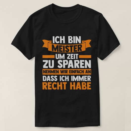 Mens Ich bin Meister Handwerker T - Shirt (Design vorne)