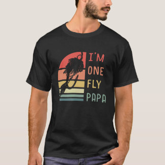 Mens ich bin One Fly Papa Fisherman Lake Fishing F T-Shirt
