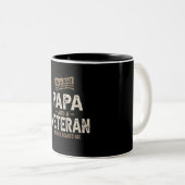 Mens Ich bin Vater Papa und Veteran Funny Zweifarbige Tasse (VorderseiteRechts)