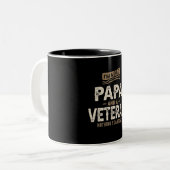 Mens Ich bin Vater Papa und Veteran Funny Zweifarbige Tasse (Vorderseite Links)