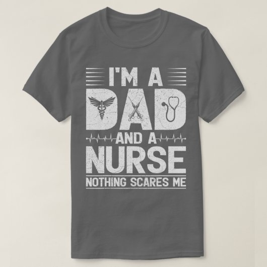 Mens ich bin Vater und Krankenschwester nichts mac T-Shirt (Design vorne)