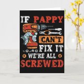 Mens If Pappy Can't Fix It We're All Screwed Fathe Karte (Gelbe Blume)