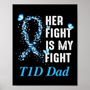 Mens ihr Kampf ist mein Kampf gegen T1D Vater Typ Poster