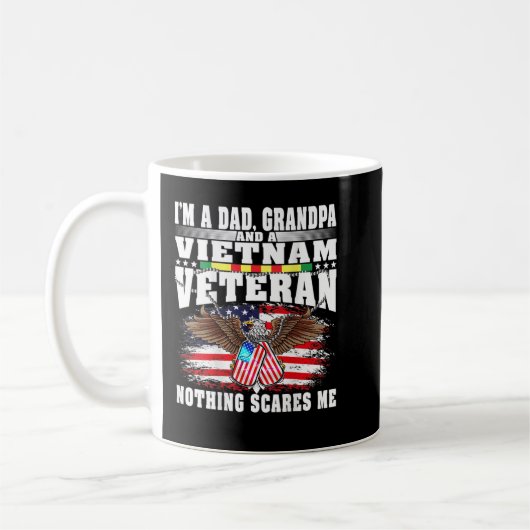 Mens I'm A Dad Grandpa And Vietnam Veteran - Nothi Kaffeetasse (Links)