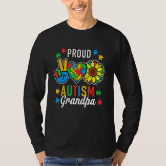 Mens I'm A Proud Autism Grandpa Autism Awareness 1 T-Shirt
