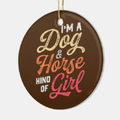 Mens im Hundepferd ist eine Art Pferderennen Keramik Ornament (Links)