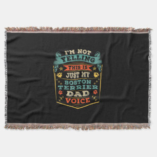 Mens Im Not Yelling Boston Terrier Christmas Dad Decke